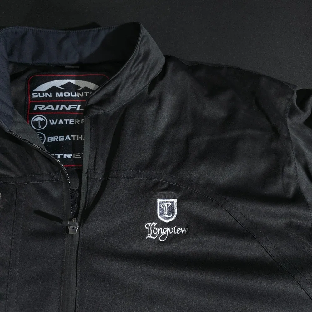 Sun Mountain Rainflex Pullover Men XL Black Short Sleeve Golf Rain Shirt 1/4 Zip